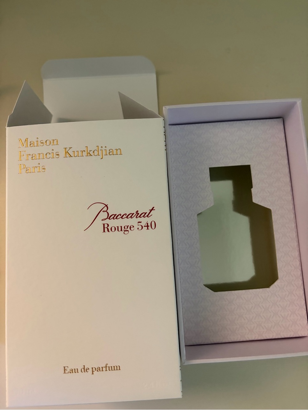 Box Only  - Original Maison Francis Kurkdjian packaging.